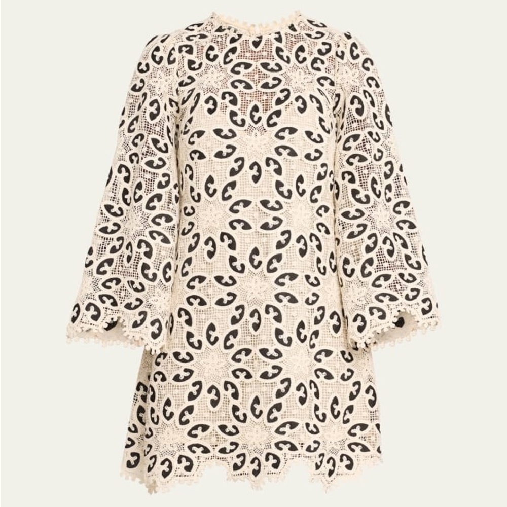 Zimmermann Ottie Crochet Lace Mini Dress AUS sz 2/M (US 6-8)